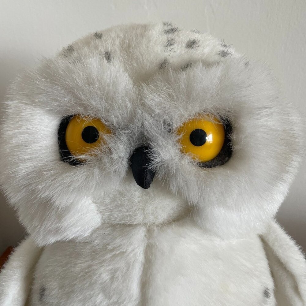 Snowy Owl Plush White Yellow Eyes Standing 15” Plushie (2000) Discovery Channel - Picture 6 of 11